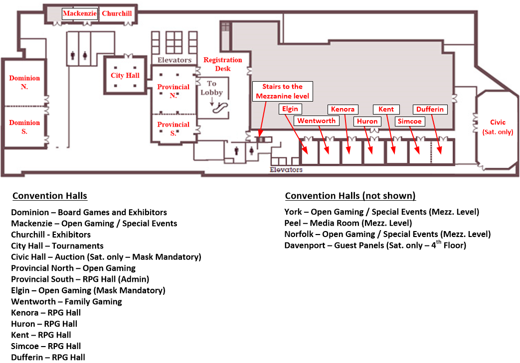 Sheraton Convention Halls map