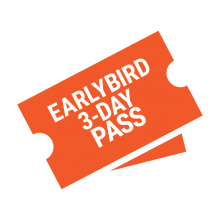 3 day earlybird pass ticket graphic