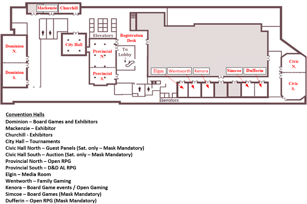 Sheraton Convention Halls map